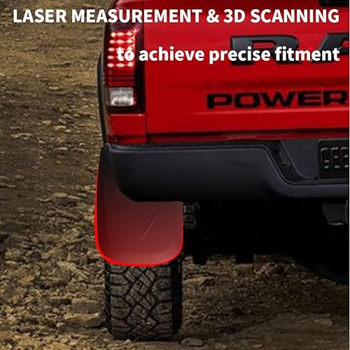 Miniatura 6 de RMOURTEKK Solapas de barro de alta calidad compatibles con Dodge Ram 2009-2018 1500 2500 3500 sin guardabarros OEM Custom Front and Rear Mud Guard