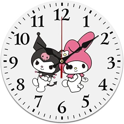 Amazon Co Jp クロミ ちゃん 時計 クロック 掛け時計 壁時計 インテリア かけ時計 壁掛け時計 ウォールクロック おしゃれ Pvc 静音 丸型 連続秒針 アラビア数字 部屋飾り シンプル 寝室 リビング オフィス 会社 贈り物 直径30cm ホーム キッチン
