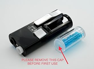 MrBlastin Crushballs Dispenser with 100 Blue Ice Menthol Capsules - Crush Balls Beads Applicator Machine Tool Crush Balls Pusher Click on Inserter