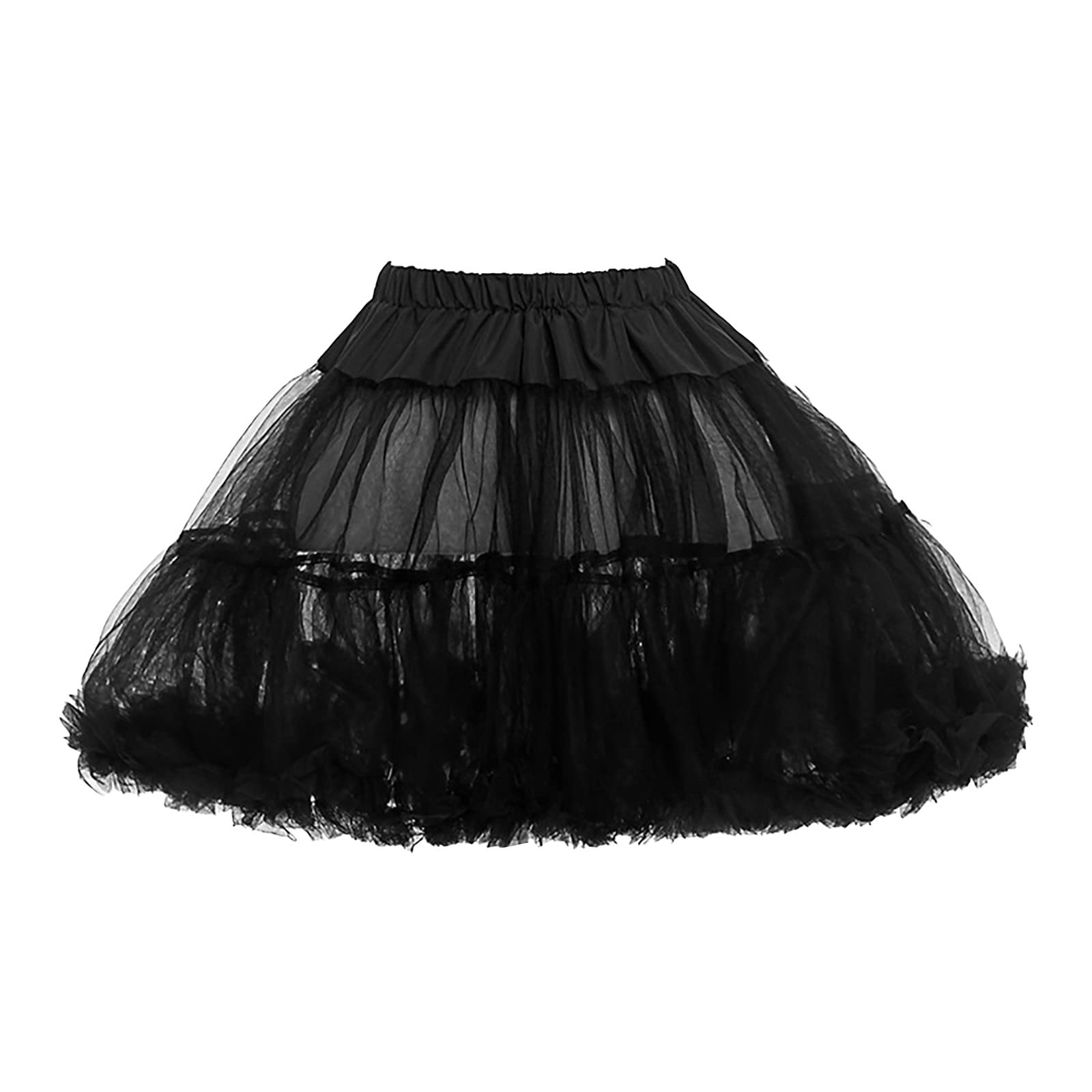 Spódnica tutu damska w stylu lat 80., krótka, klasyczna, mini spódniczka, elastyczna, wysoka talia, halka, retro, jednokolorowa, odświętna spódnica na karnawał, na wesele, imprezę, do tańca