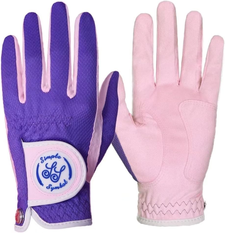 Women's RainGrip Golf Glove,Hot Wet Weather Comfort,Four Colors,Pink/Purple/White/Green, Left Hand Right Hand(Purple,L,Left)