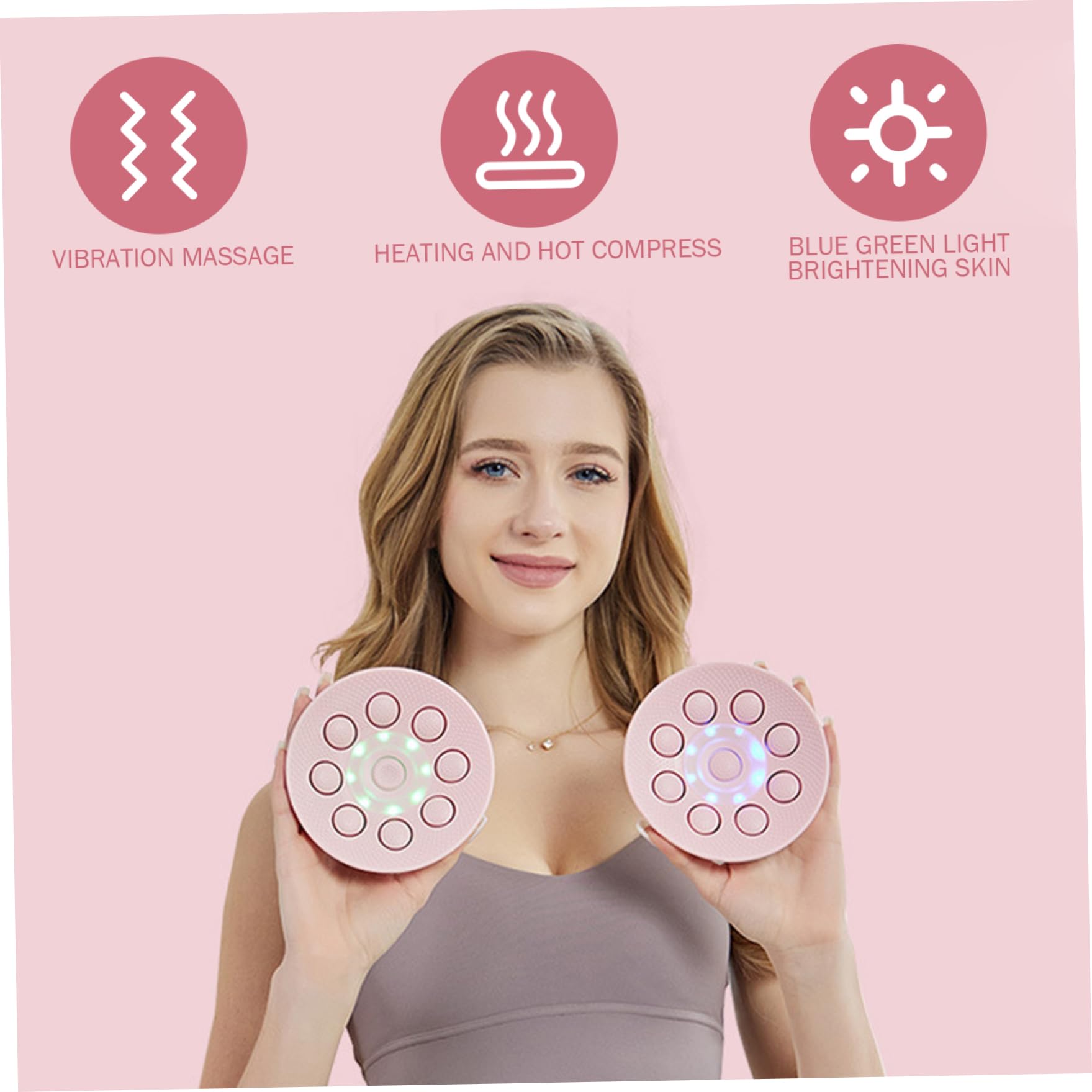 Masseur de sein sans fil pour femmes, masseur en Silicone Rechargeable avec 5 Modes, conception étanche et silencieuse pour plus de confort