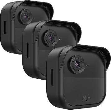Silicone Case Cover for All-New Blink Outdoor 4 4th Gen, Weatherproof Silicone Case Provides Full Camera Protection, for All-New Blink Outdoor 4 Home Security Camera Black, 3 Pack