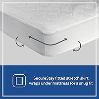 Vista 3 de Funda para colchón Sealy para cuna de niños ajustable e impermeable, 2 unidades. Bordes elásticos de buen ajuste, 100% impermeable, se puede lavar a