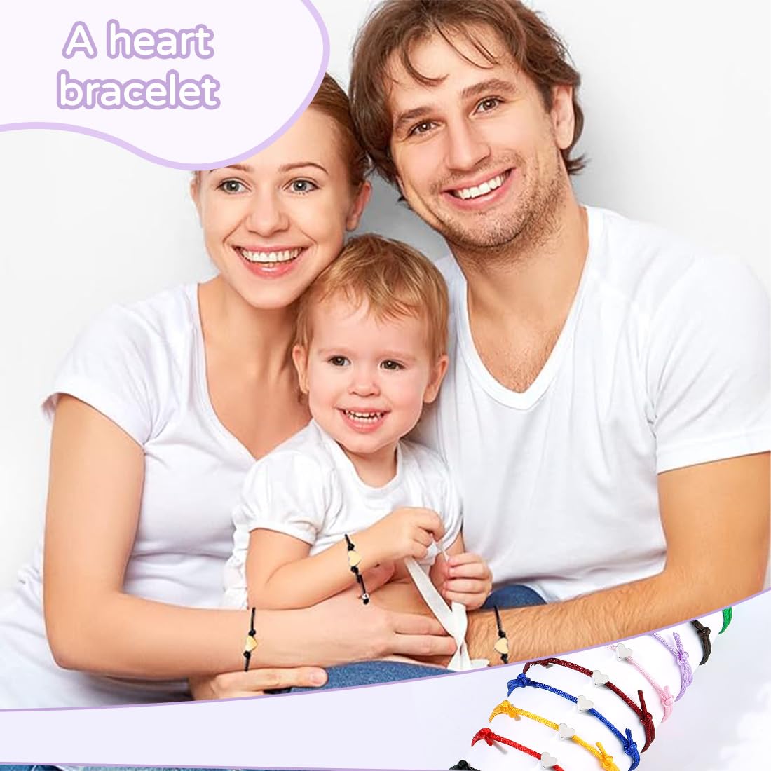 Set Di 10 Bracciali Dell'amicizia Con Cuore, In Nylon, Regolabili 16-25 Cm, Colori Assortiti, Per Donne E Ragazze