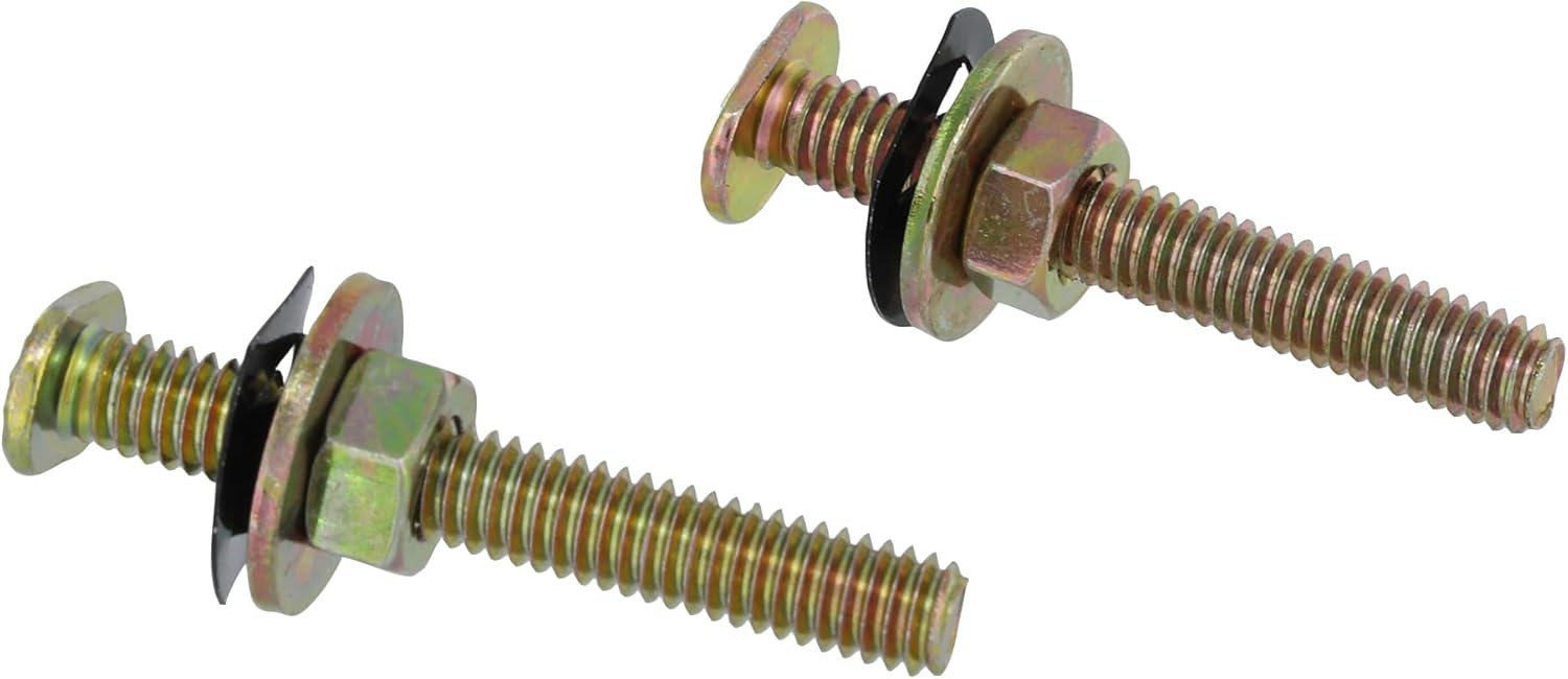 Danco 89055 5/16 in. x 3-1/2 in. Brass Closet Bolts with Nuts and Washers (2-Pack)