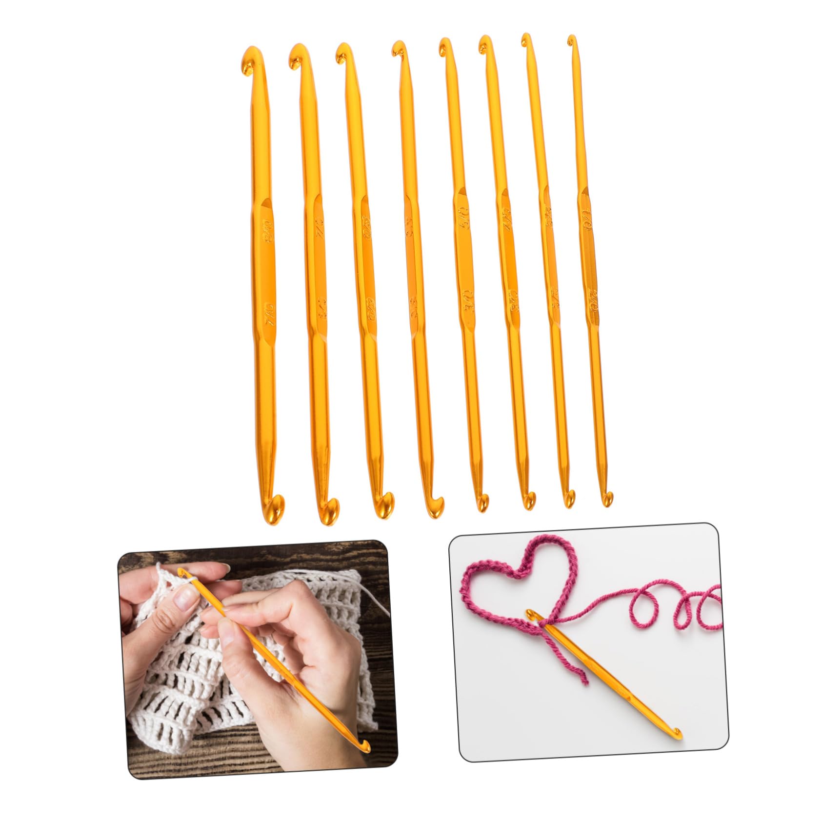 HOODANCOS 40pezzi Ganci Uncinetto Doppia Estremità Leggero Strumenti Di Lavoro Maglia Ergonomici Per Progetti Creativi Casa