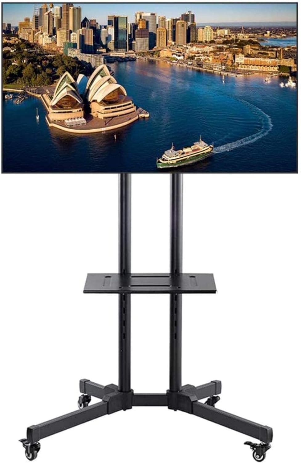 OLSKFUH Tv Stand Mobile Tv Cart Commercial Display Trolley With Wheels Mounting Hole Distance,