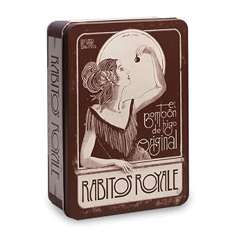 Rabitos Royale - 14 Piece Dark Chocolate Covered Fig Bonbons - 30th Anniversary Vintage Tin Box 248g / 8.75oz