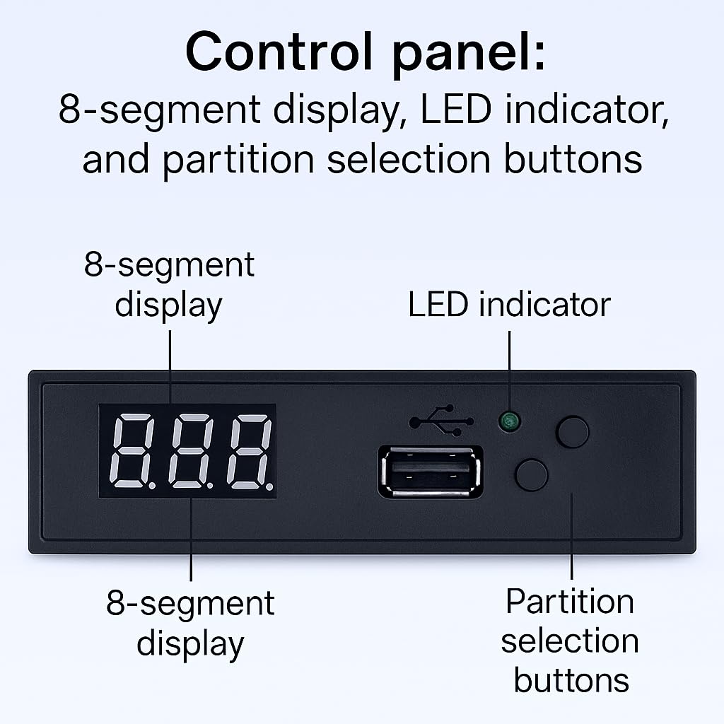 Unidad de disco Floppy-3.5 "1000 Unidad de disquete a simulación de emulador USB para teclado musical