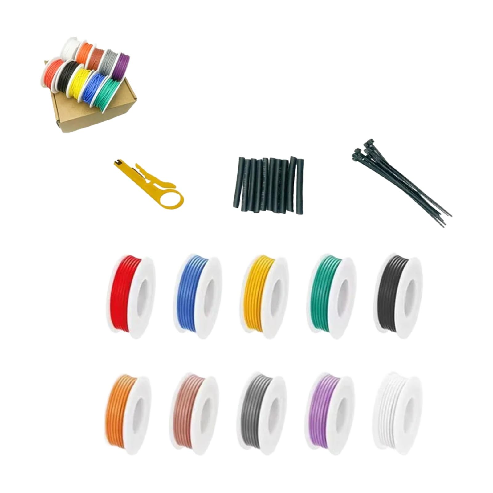 16 17-28 30 alambre eléctrico 10 color conjunto de cable conexión múltiples hebras