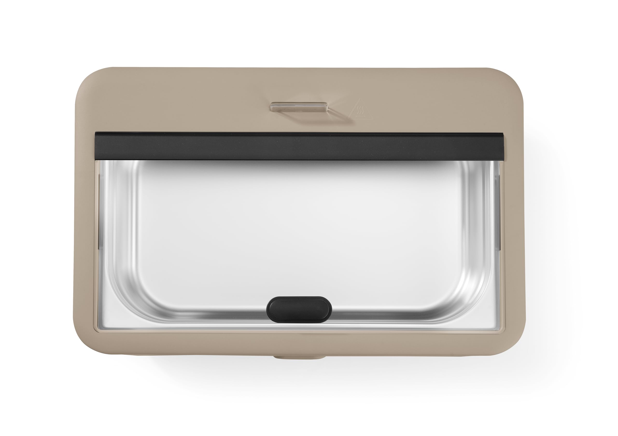 HENDI Chafing Dish Électrique UNIQ, 12,5L, Beige | GN 1/1, aluminium, acier inoxydable, PP et verre trempé, 220–240V/700W, 35–85°C, 607x402x(H)245mm