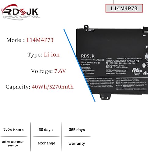 Miniatura 2 de RDSJK L14M4P73 L14L4P72 L14L4P71 L14M4P71 Batería para portátil Lenovo IdeaPad Yoga 700 700-11ISK Yoga 3 11 pulgadas Yoga 3-1170 Series 5B10K10215