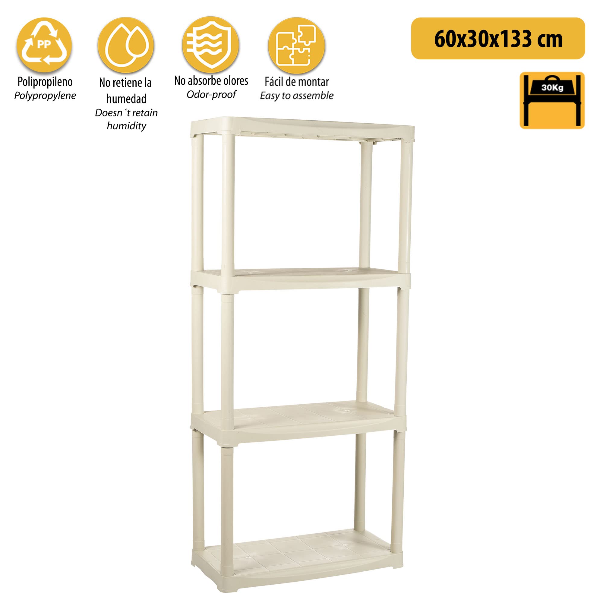 ARTPLAST SCAFFALE TEMPO PLASTICA 4 RIPIANI