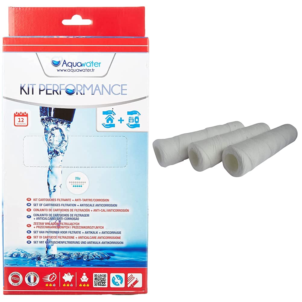 Cartouche filtrante anti-sédiments bobinée 20 microns AQUAWATER pour maison