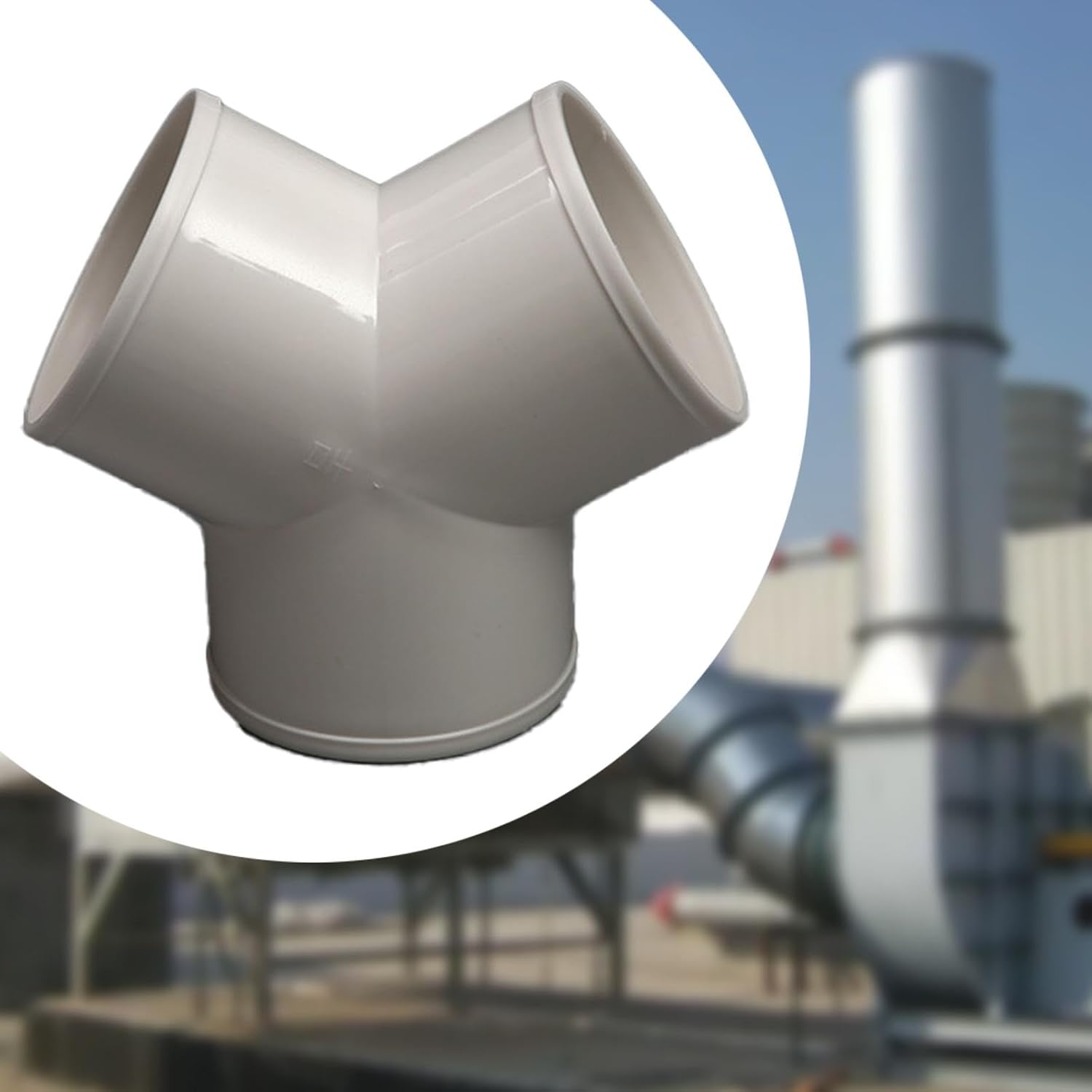 T型PVCパイプ継手PVCエルボ継手簡単な取り付け、換気ダクト用PVCパイプカップリングコネクタ、テント接続、T字型直径15cm(Y