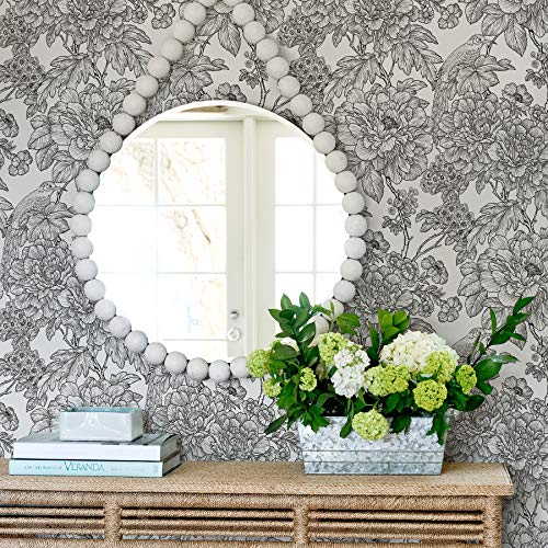 Nuwallpaper Nus3544 Sudbury Peel & Stick Wallpaper, Black #TOP1