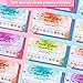 320 Pieces Punch Cards, Incentive Loyalty Reward Card Student Awards Loyalty Cards for Business, Classroom, Kids Behavior, Students, Teachers, 3.5 x 2 Inch, 4 Styles (Watercolor)