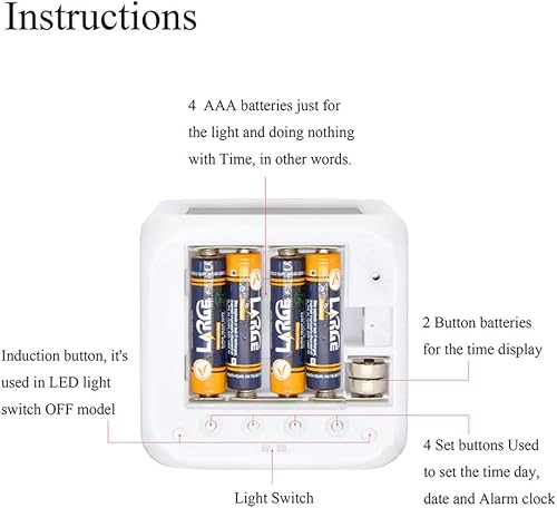 Miniatura 7 de Reloj despertador LED con diseño deportivo de béisbol, reloj de mesa creativo de escritorio, brillante, electrónico, colorido, digital, reloj