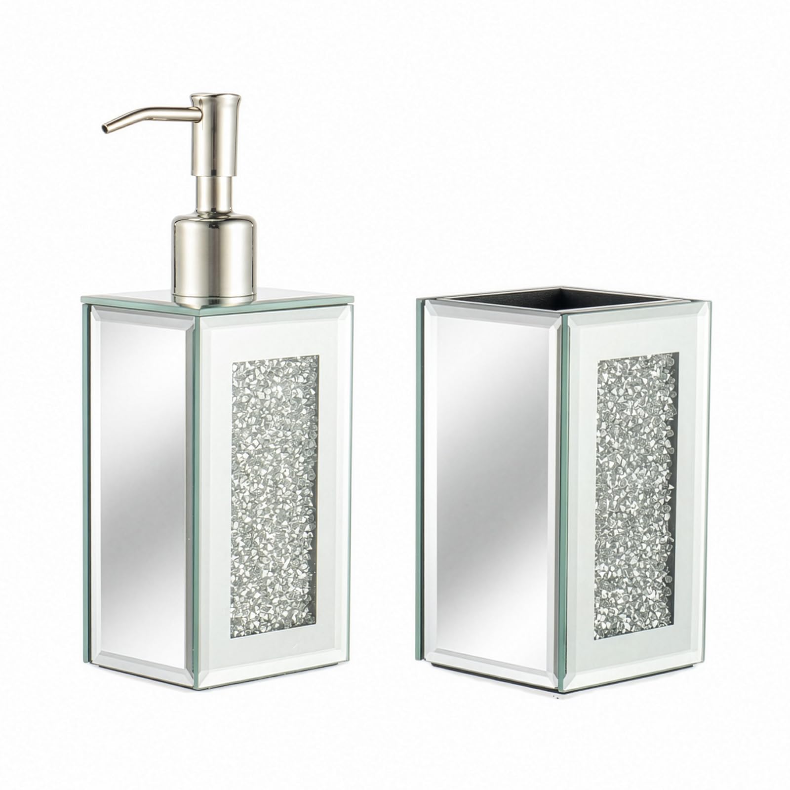SUNNYNEST 2Pcs Bathroom Accessories Set, Bathroom Soap Dispenser Set