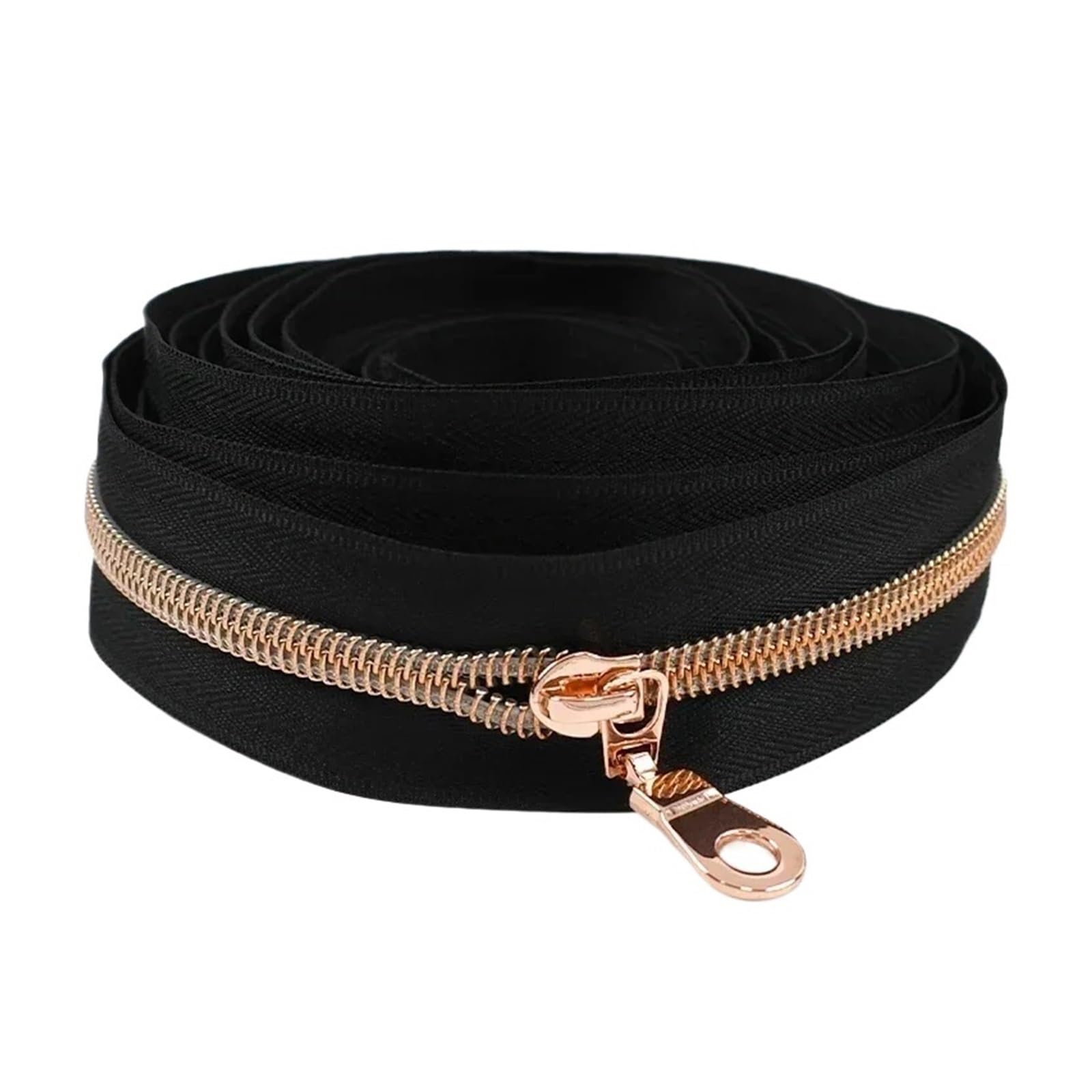 1 szt. 10/20 M 5# | 10/20M 5# Nylonowa taśma zamkowa w rolce z suwakiem(KY377ZT179-RoseGold,10MZips)