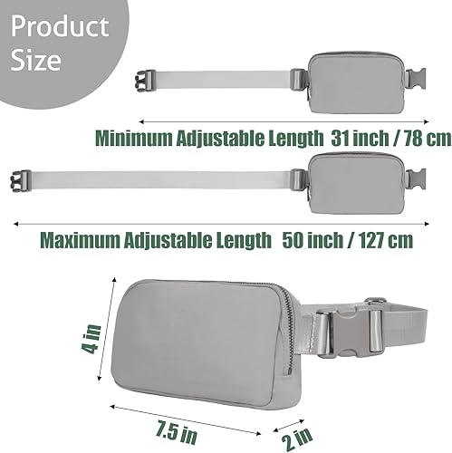 Miniatura 3 de Riñonera para mujeres y hombres, bolsa cruzada para la cintura, para viajes, correr, senderismo, entrenamiento, S - Gris, Riñonera Moda