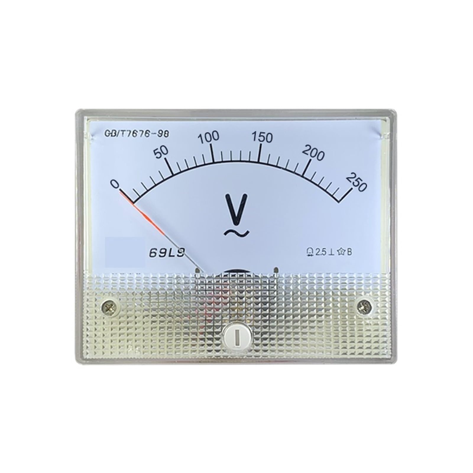 Medidor de aguja 69l9-v AC 5V-600V 64 x 80 mm for pruebas(AC 600V)