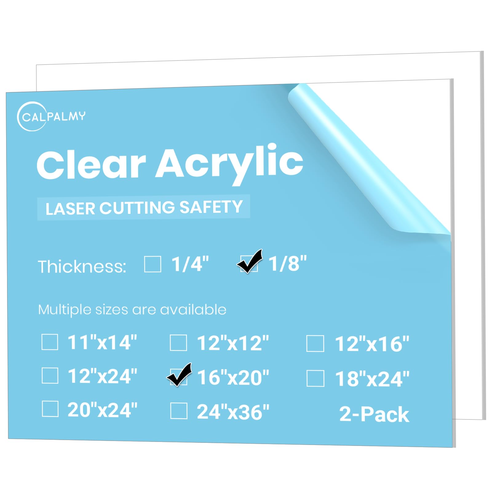 Clear Acrylic Sheets - 12" x 16" Pack of 2 -10 Clear Acrylic Sheets - 12" x 16" Pack of 2 -10