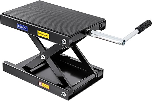 1200 LBS Motorcycle Jack, Motorcycle Lift Stand for Dirt Bike ATV,Scissor Jack with Crank Handle and Breaker Bar