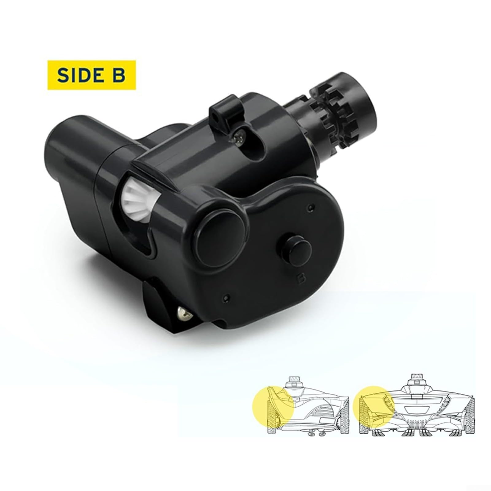 Dispositivo de control de dirección, lado B R0524800 para Zodiac MX6 MX8 para limpiador de succión elite, caja de cambios de repuesto, ABS, negro, paquete de 2 (2 piezas)