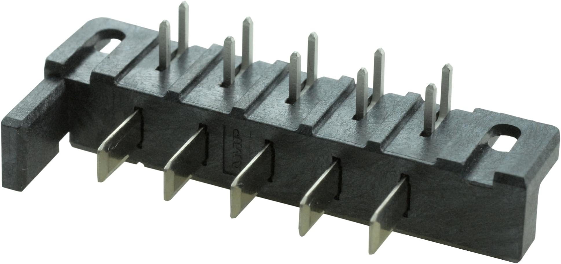 TE CONNECTIVITY - 5787366-1 - Pin Header 5 mm 5 Contacts 1 Rows Through Hole Right Angle Board-to-Board-6pack