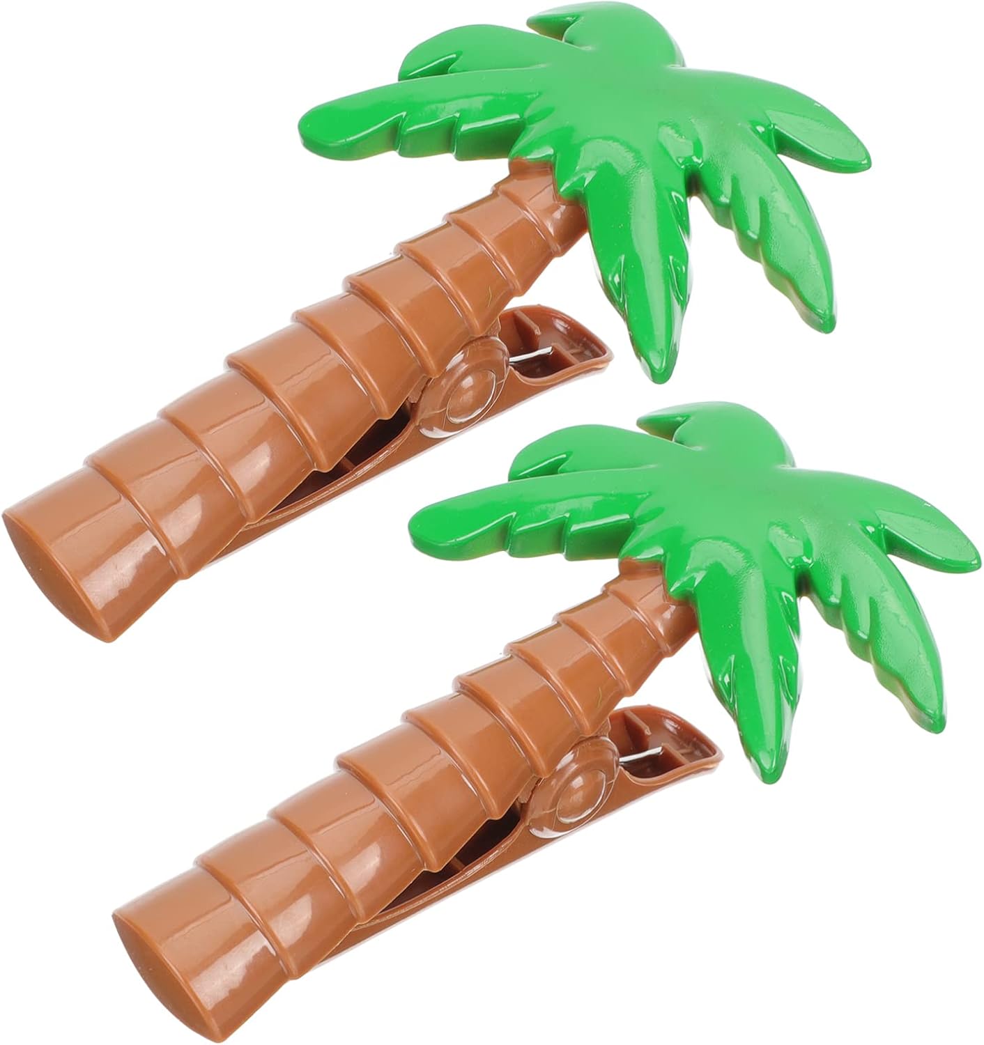 Zerodeko 8pcs Creative Palm Tree Towel Clips Windproof Clothes Fixing Clamps for Beach Chairs Lightweight Design for Towel Quilt and Household Use
