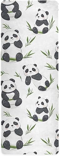 Pandas Leaves Yoga Mat Non Slip Thick Kids Eco Friendly Rubber Workout Foldable Yoga Mat Women Exercise