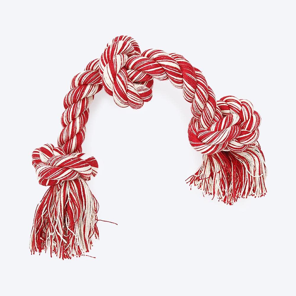 Dogista Durable 3 Knot Knotted Cotton Rope Toys for Teeth Cleaning and Chewing, Small & Medium Dog/Cat/Puppy (B09L83G7NS) Amazon Price History, Amazon Price Tracker