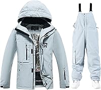 YEEFINE Women's 2-Piece Waterproof Ski Suit: Windproof Jacket & Pants Set for Warm Dry Winter Snow Sports