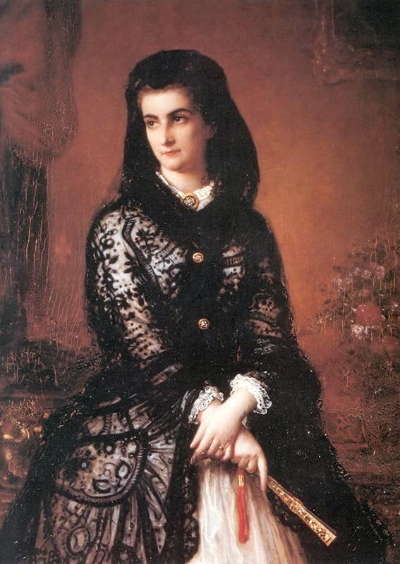 Affiches et gravures Marie Sophie de Bavière portrait reine de Naples sur toile 60x90