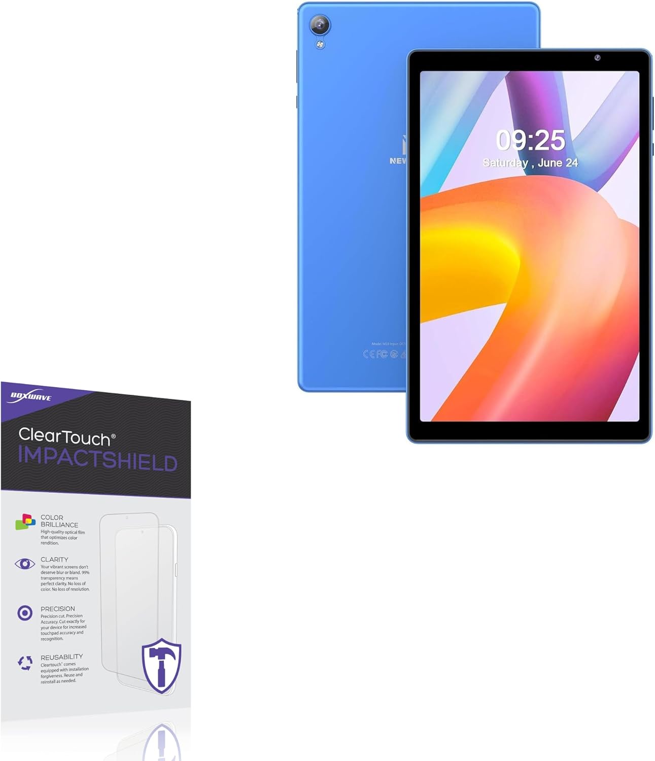 BoxWave Screen Protector Compatible with NEWISION L10 Android Tablet (10 in) - ClearTouch ImpactShield (2-Pack), Impenetrable Screen Protector Flexible Film