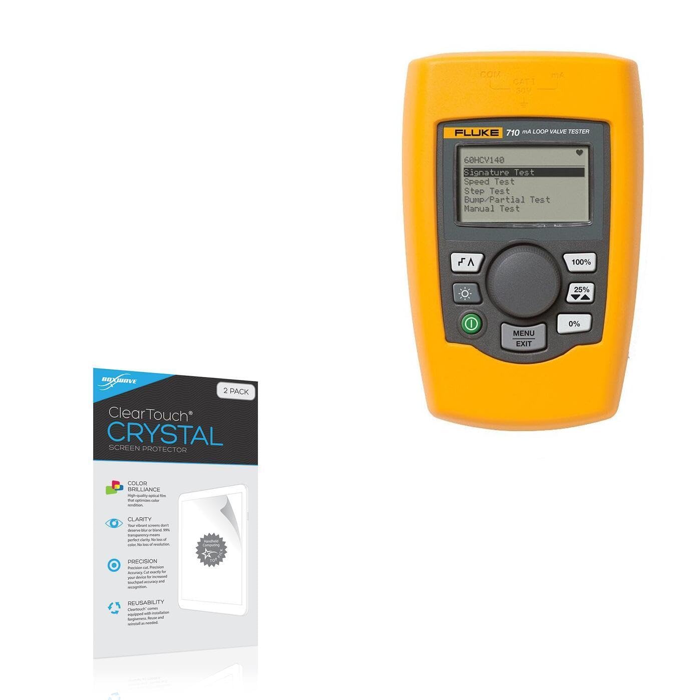 BoxWave Screen Protector Compatible with Fluke 710 mA - ClearTouch Crystal (2-Pack), HD Film Skin - Shields from Scratches