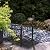 Outvita Metal Garden Bridge for Outdoor, Elegant Decorative Bridge with Powder-Coated Finish and Security Guardrail for Patio Pond Backyard Landscaping (Modern)
