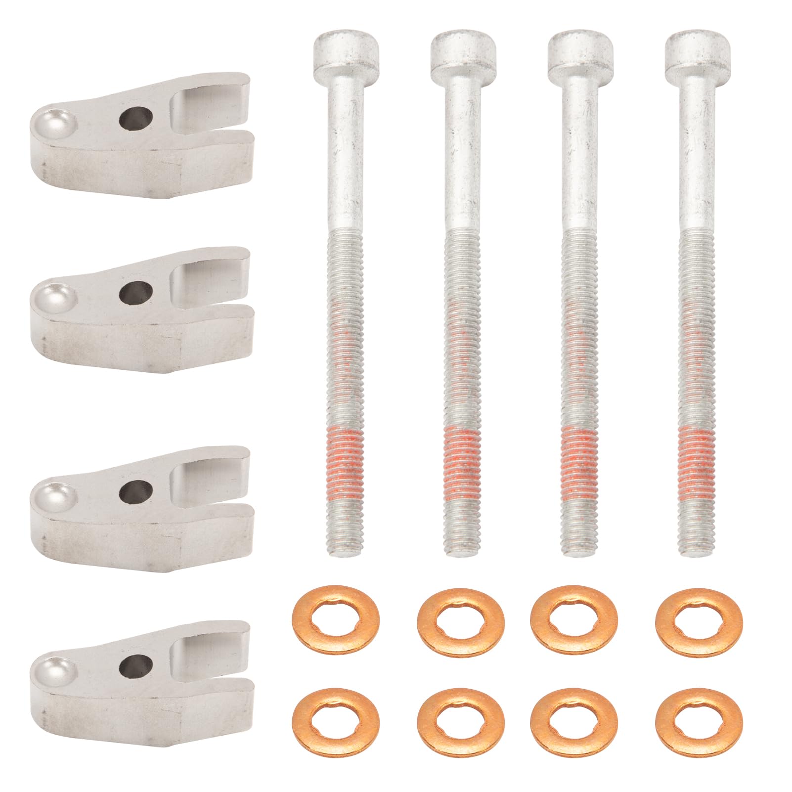 4 x Kraftstoff Einspritzdüse Kupfer Dichtungsring 4 x Injektor Halterung, 6110170060, a0009902907