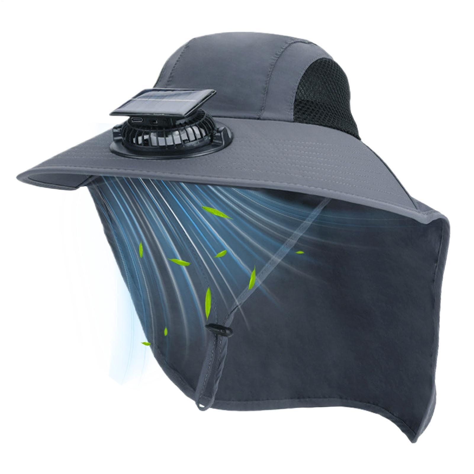 Cappello da sole Sport all'aria aperta Ventilatori Energia Solare Cappelli