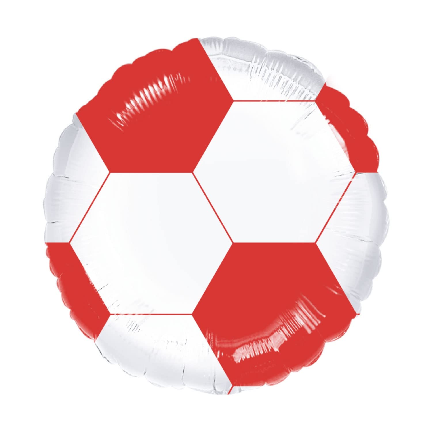 18"" Red and White Football Balloon