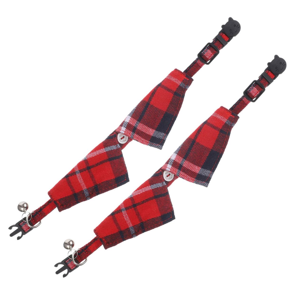 minkissy 10pièces Collier Réglable pour Chat Et Chien avec Cloche Lot de Rouge Accessoire Adorable pour Animaux De Compagnie