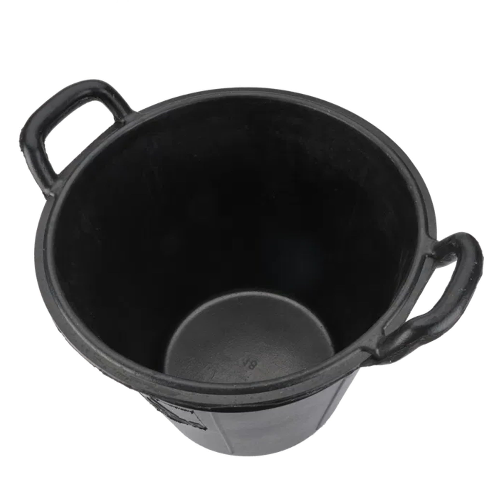 Bricoloco Cubo goma multiusos de caucho reciclado 18 litros. Capazo de goma con dos asas altura 290 mm y boca de 360 mm (5)