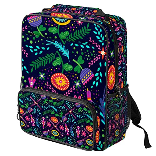 Sac à dos ordinateur portable avec motif fleurs sac de travail tendance homme femme fille