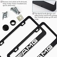 Vista 3 de 2PCS License Plate Frames for Mercedes Benz-AMG, Premium Aluminum Alloy Weather Proof License Plate Covers with Screw Caps, Front License Plate Car