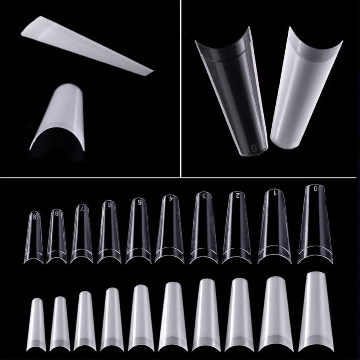 LIFKOME 500pcs Nail Practice Tips White Nail Display Board Manicure Accessories Color Palette for Art Display and Painting