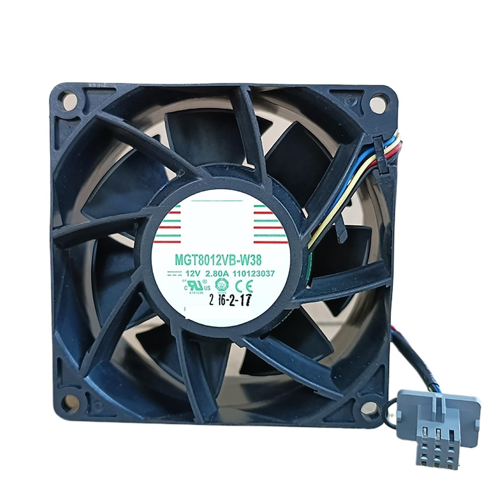 UITGVDQAT MGT8012B-W38 12V 2.8A 8038 Server Inverter Cooling Fan