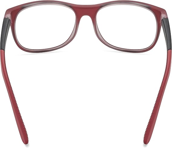 HyperX Spectre Scout - Gaming Eyewear, Glasses for Kids, Blue Light Blocking, UV Protection, Crystal Clear Lenses, TR-90 Frame, Microfiber Pouch, Square Eyewear Frame - Red