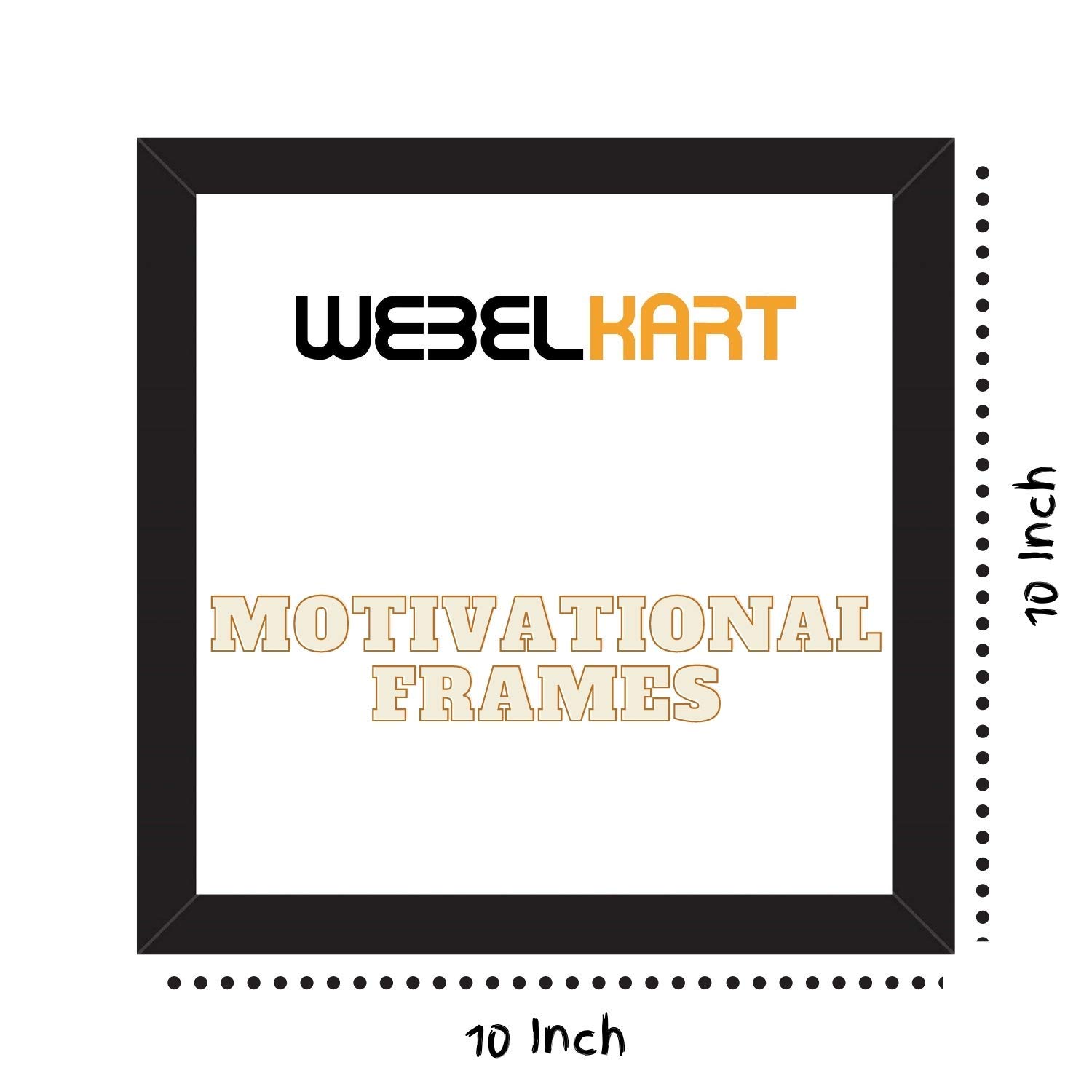 Webelkart Motywacyjny/inspirujący cytat ramka na zdjęcia na ścianę, do biura, gabinetu dekoracja plakat oprawiony bez szkła, rozmiar - 25 x 25 cm
